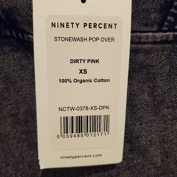 Ninety Percent Stonewash Popover in  Dirty Pink - Picture 5 of 5